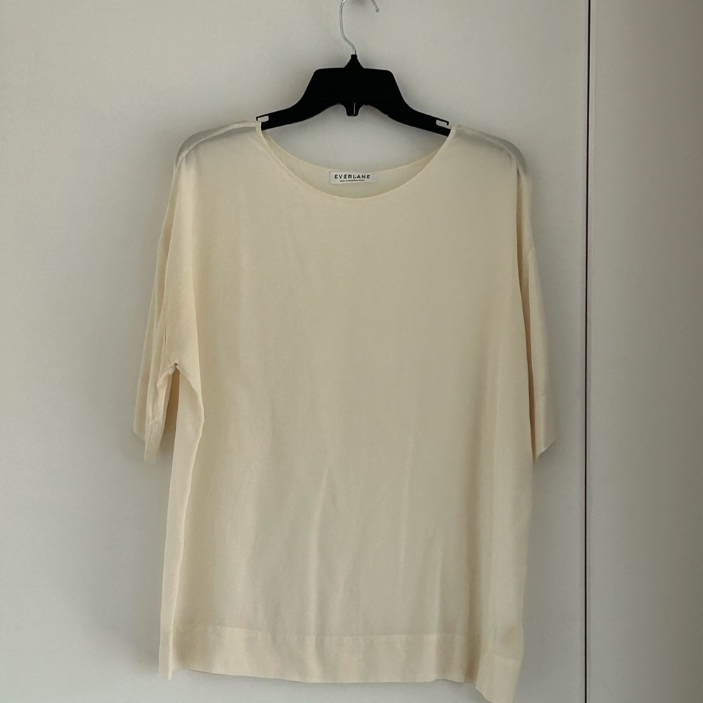 Everlane Ivory Silk Blouse